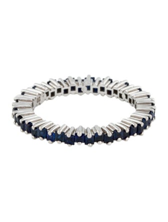 Suzanne Kalan 18K 1.20ctw Sapphire Mini Princess Eternity Band