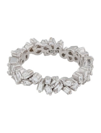 Suzanne Kalan 18K 1.33ctw Diamond Fireworks Mixed Wave Eternity Band