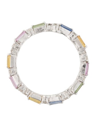 Suzanne Kalan 18K Sapphire & Diamond Thin Mix Eternity Band