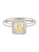 Ring 18K Diamond Halo Cocktail