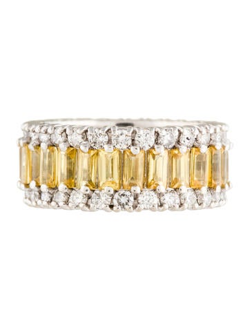 14K Diamond & Sapphire Eternity Band