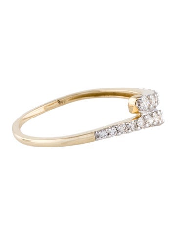 Ring Band 14K Diamond Bypass 7.75