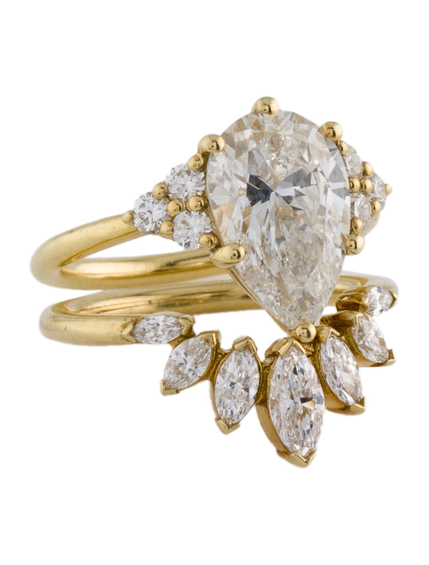 Ring 18K 2.09ct Lab-Grown Diamond Engagement Set