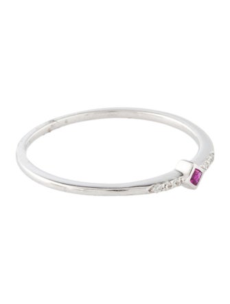 Ring 14K Ruby & Diamond Band