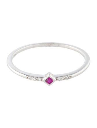 Ring 14K Ruby & Diamond Band