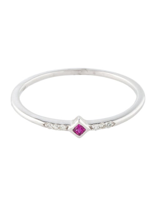 Ring 14K Ruby & Diamond Band