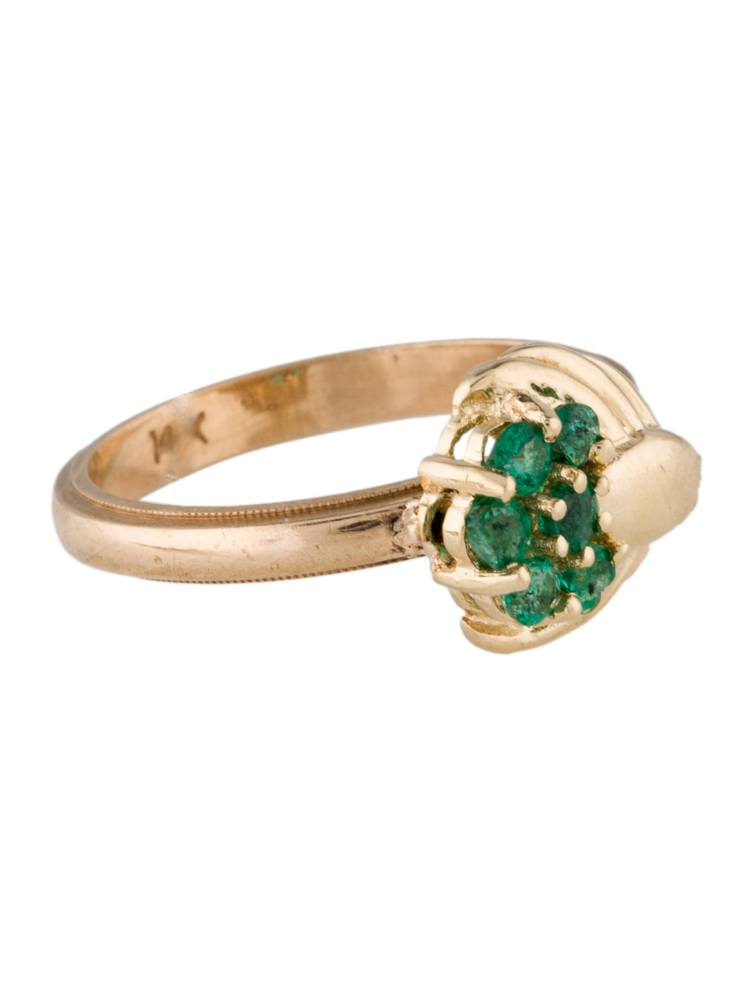 Ring 14K Emerald Cocktail Ring