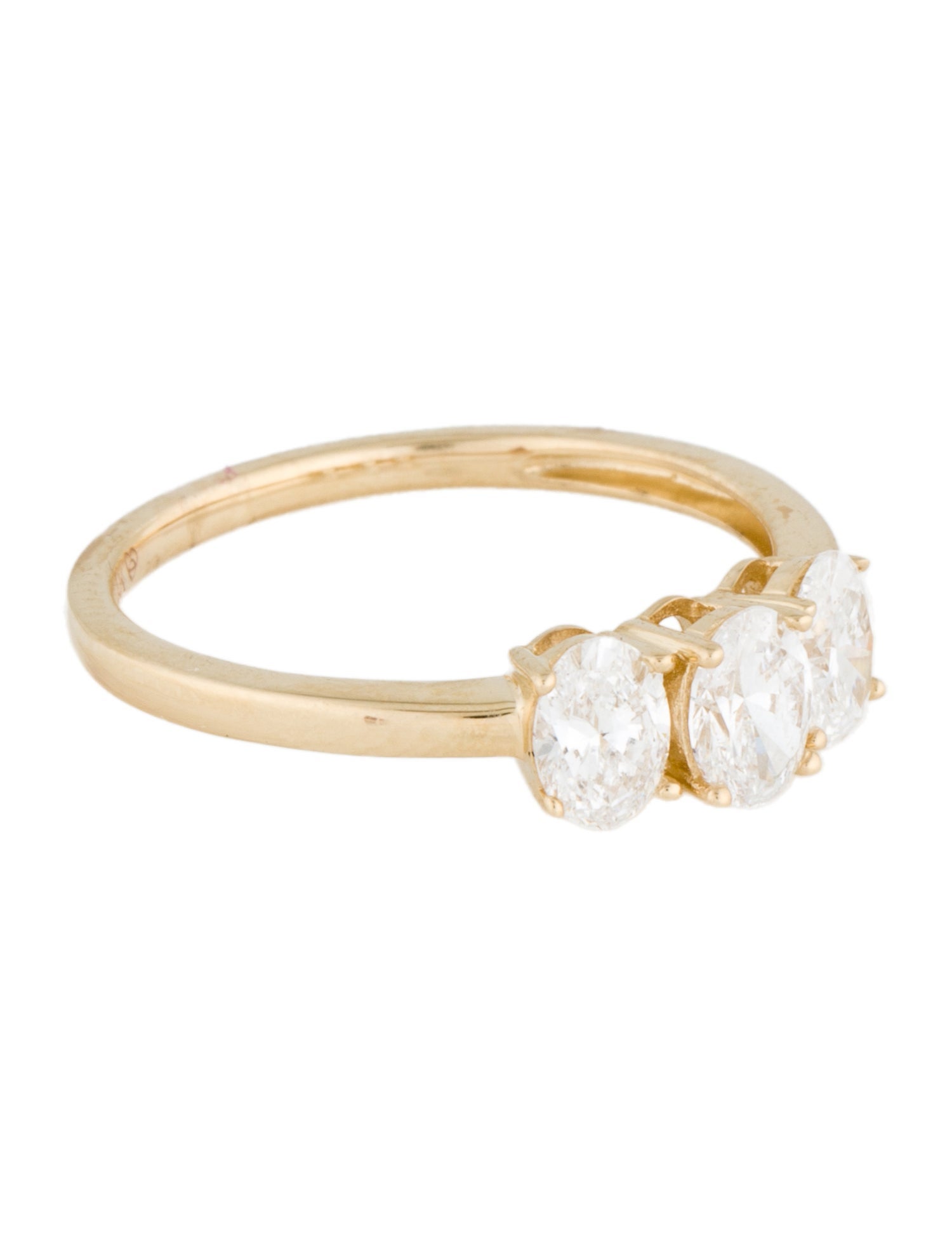 Ring 14K 1.00ctw Lab-Grown Diamond Three Stone