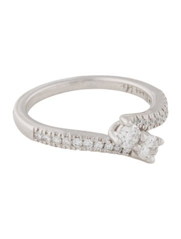 Ring Cocktail 14K Diamond Bypass 6.75