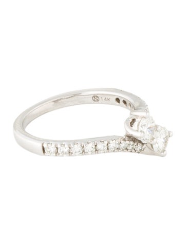Ring Cocktail 14K 1.00ctw Diamond Bypass 6.75