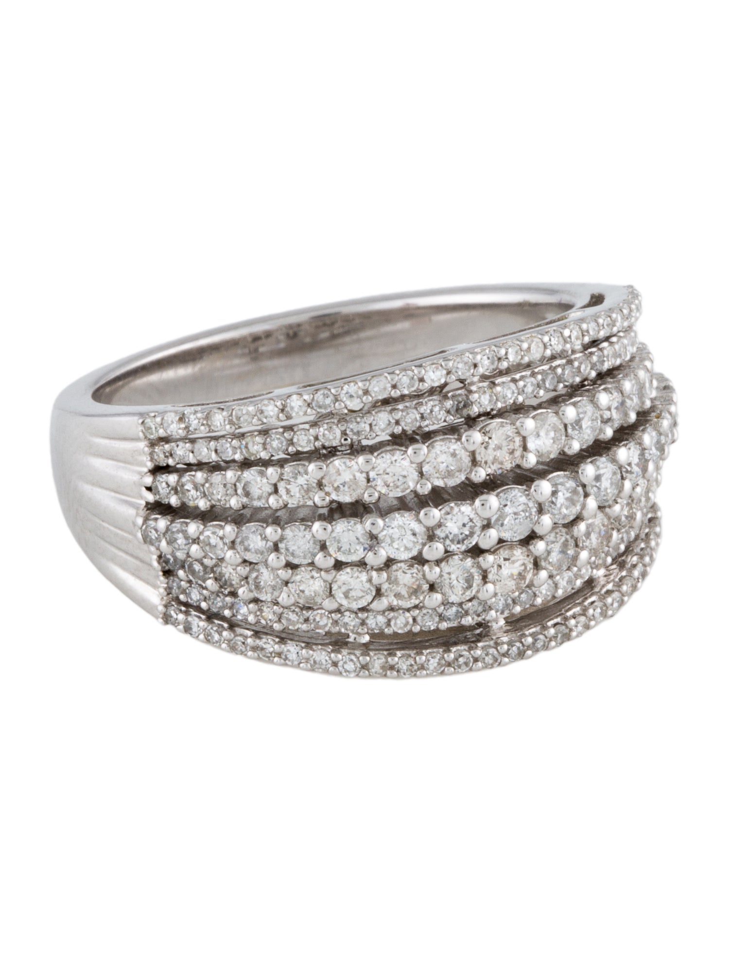 Ring 14K 1.00ctw Diamond Seven-Row Band Ring