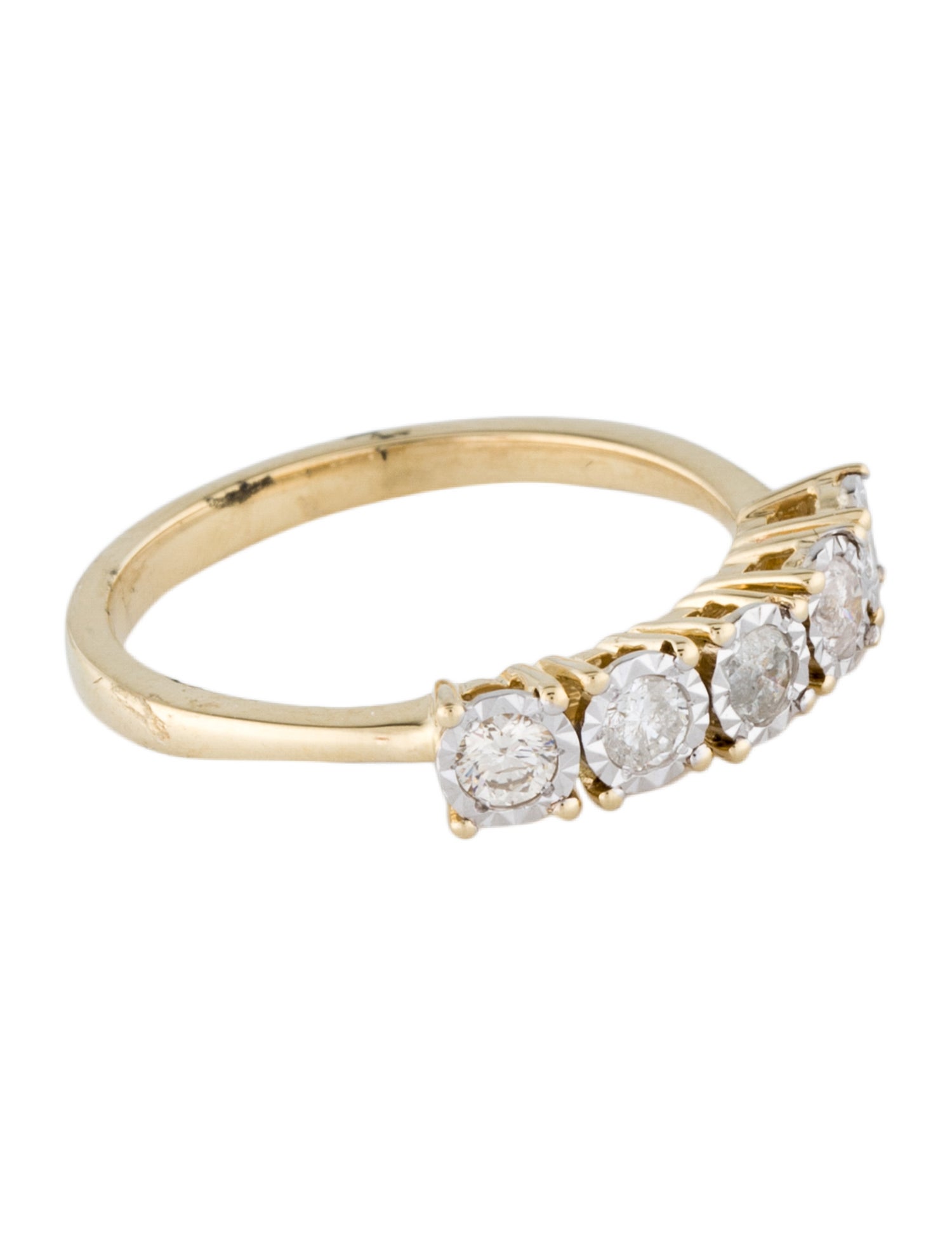 Ring 14K Diamond 5-Stone Band