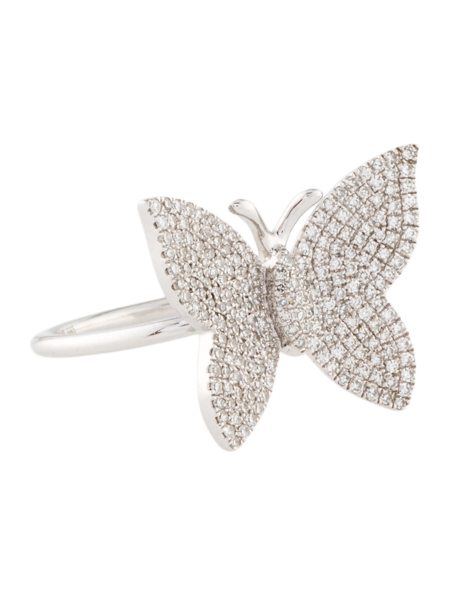 Ring 14K Diamond Butterfly Cocktail