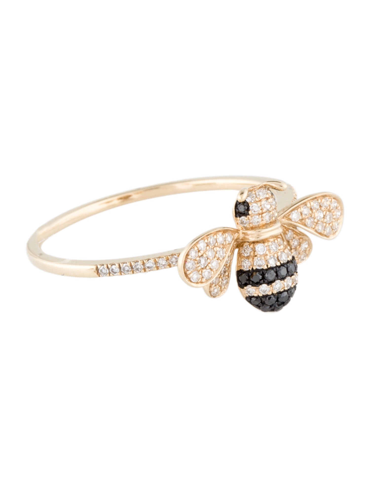 Ring 14K Diamond Bee Cocktail Ring