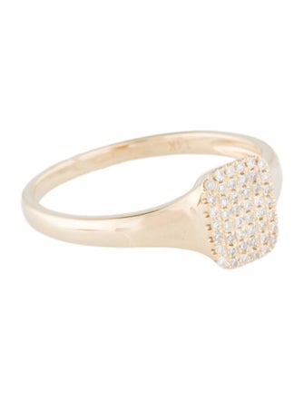Ring 14K Diamond Signet Ring