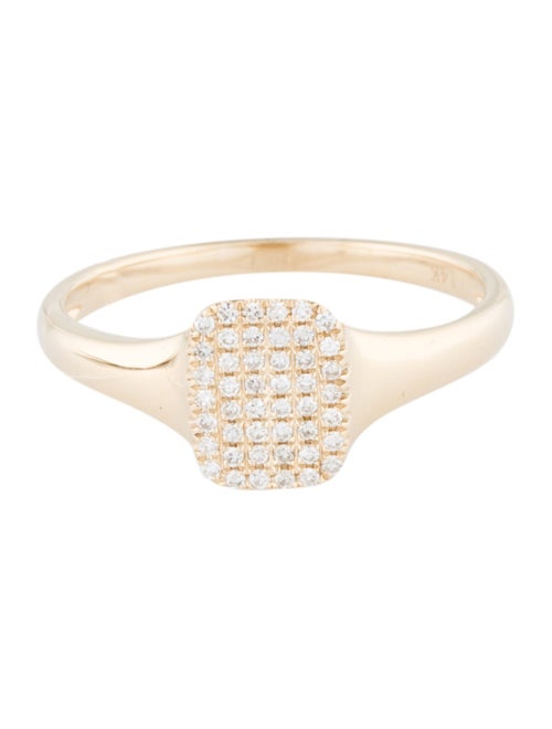 Ring 14K Diamond Signet Ring