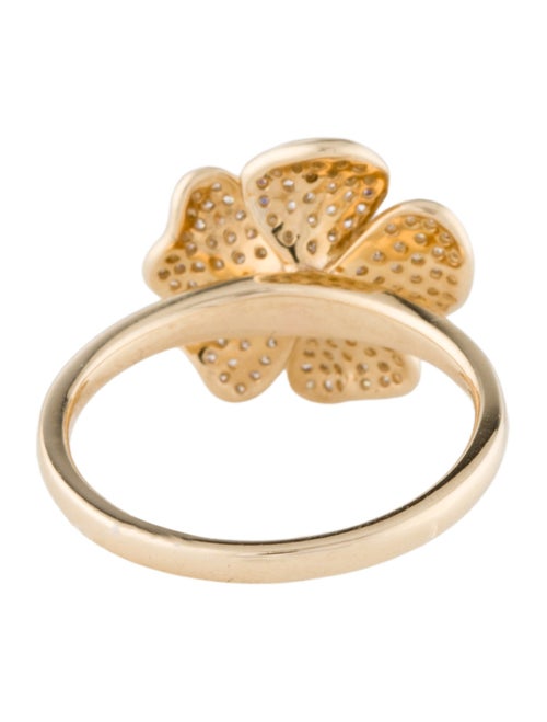 Ring 14K Diamond Flower Cocktail Ring