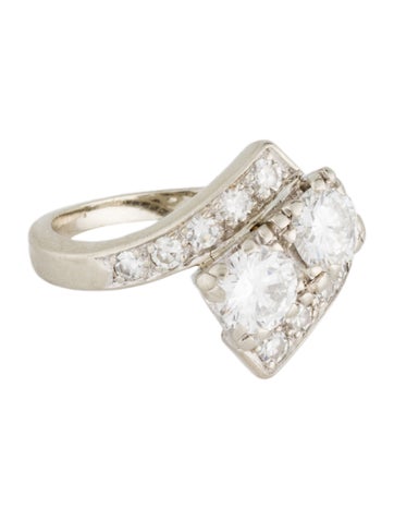 Ring Cocktail 14K Diamond Toi et Moi 3.25