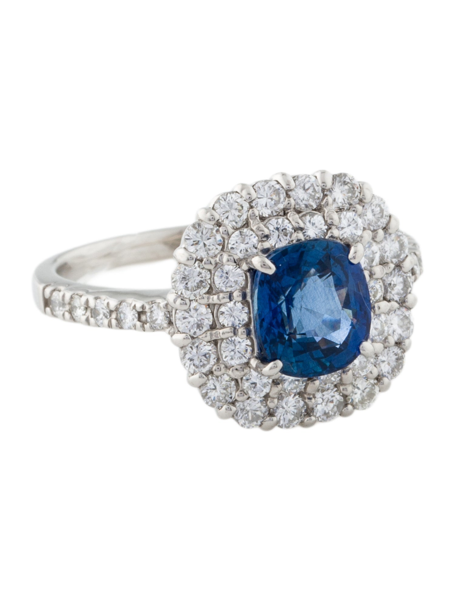 Ring Platinum 2.05ctw Sapphire & Diamond Cocktail Ring