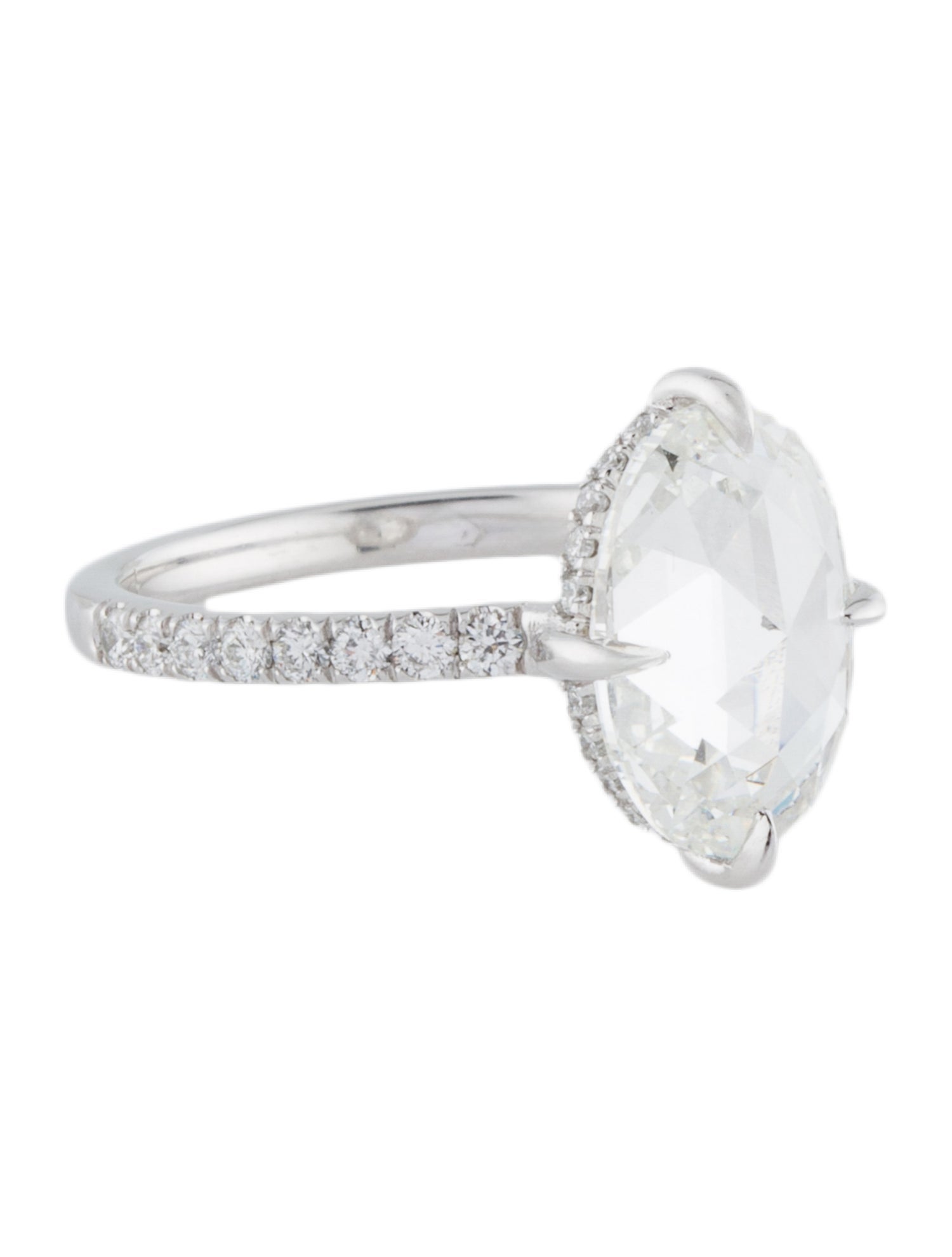 Ring Platinum 1.59ct Lab-Grown Diamond & Diamond Engagement Ring