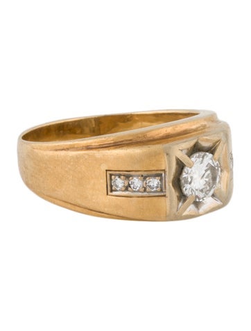 Ring Band 14K Diamond Signet 11