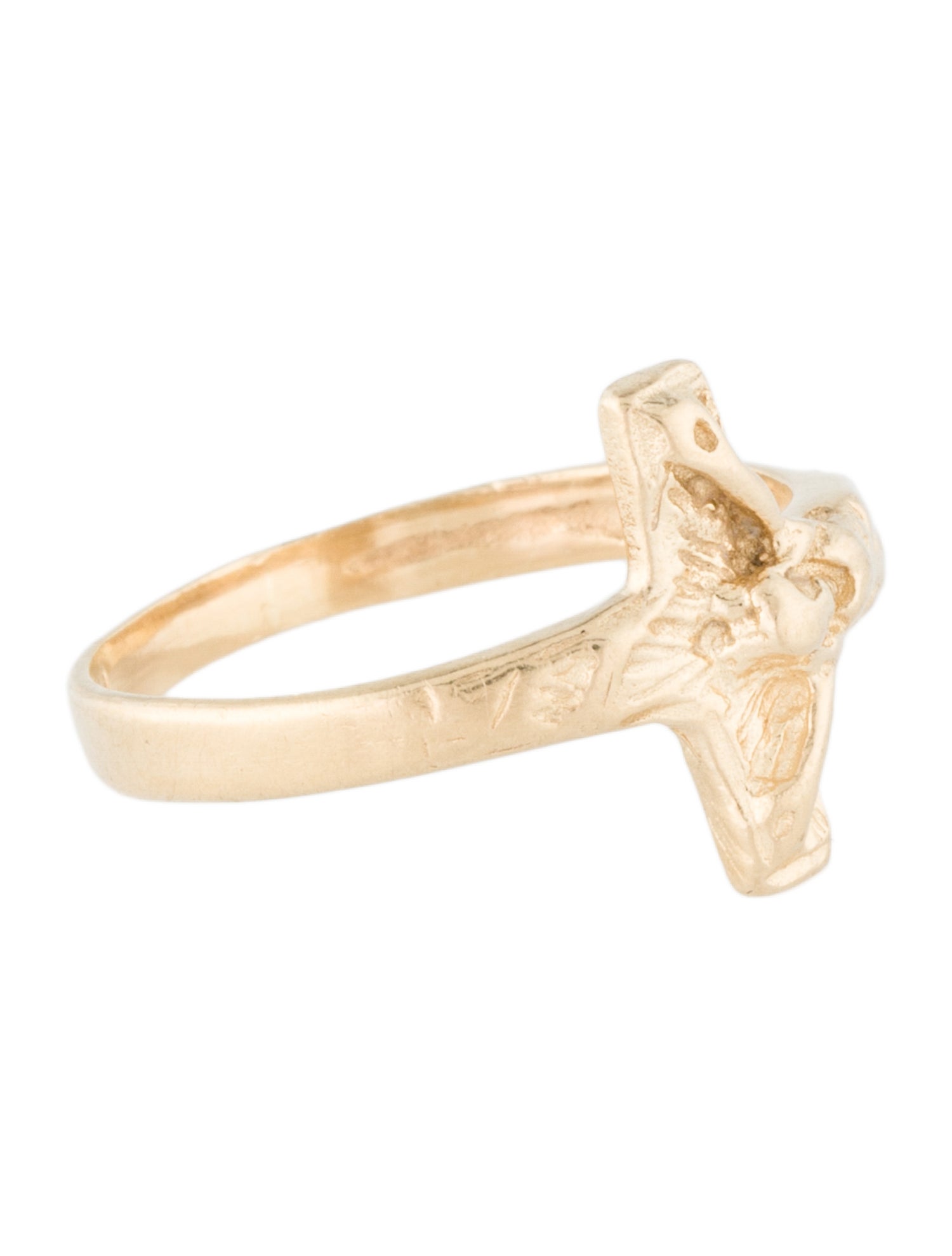 Ring 14K Crucifix Cocktail Ring