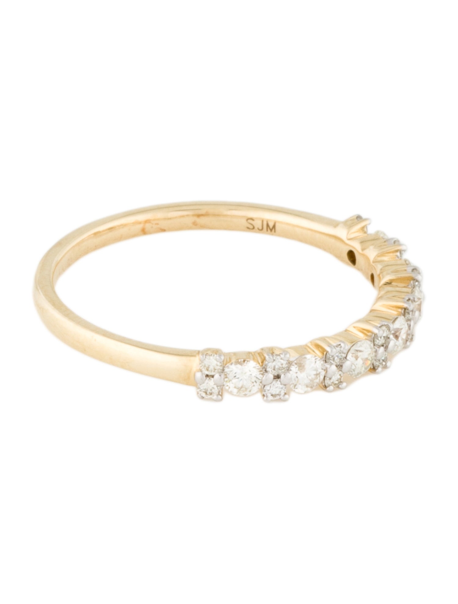 【MEJURI】14Kゴールド ダイヤモンド ドーム リング 14k Gold Celestial Dome Ring - Diamond-Accented Dome Design
