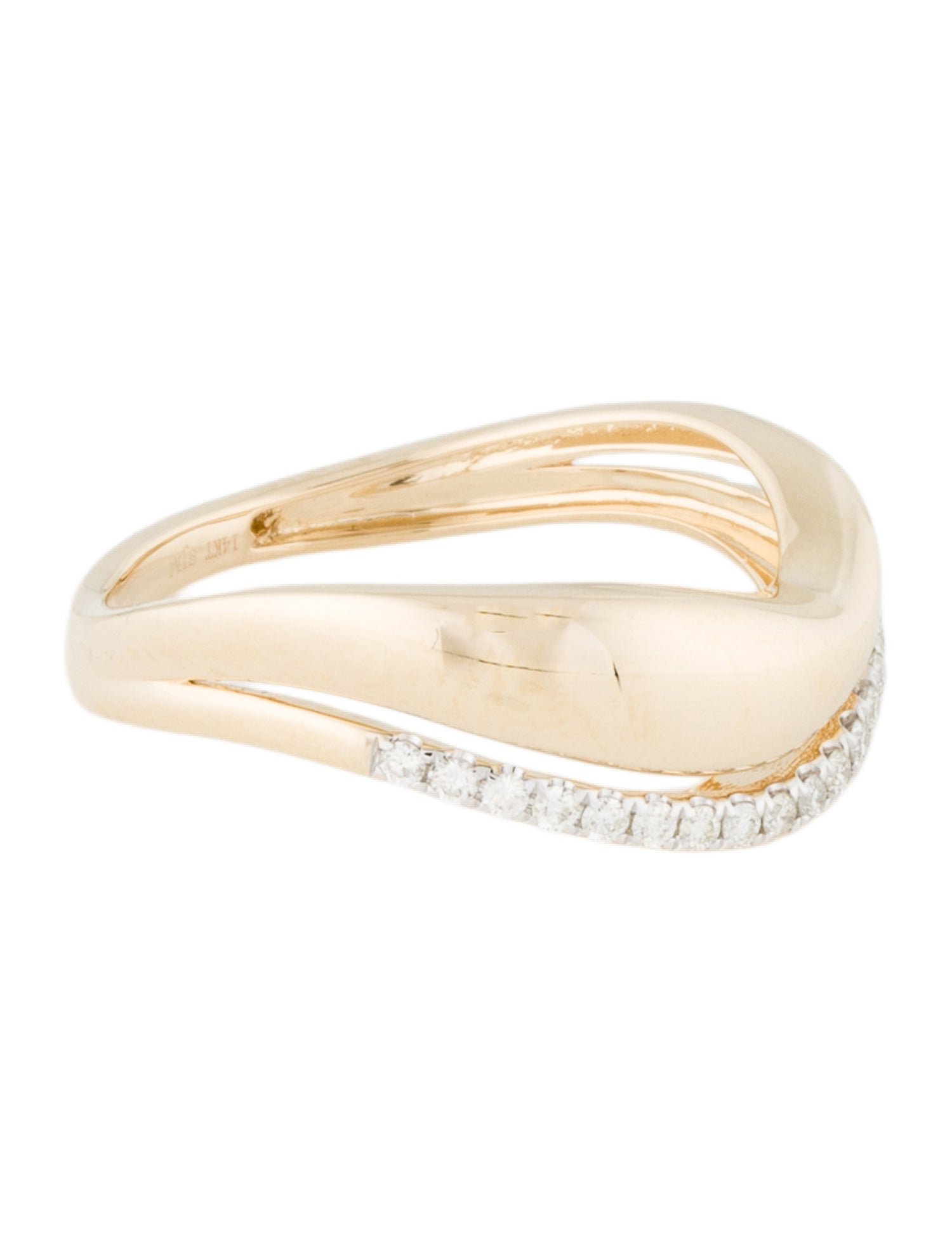 Ring 14K Diamond Wave Band