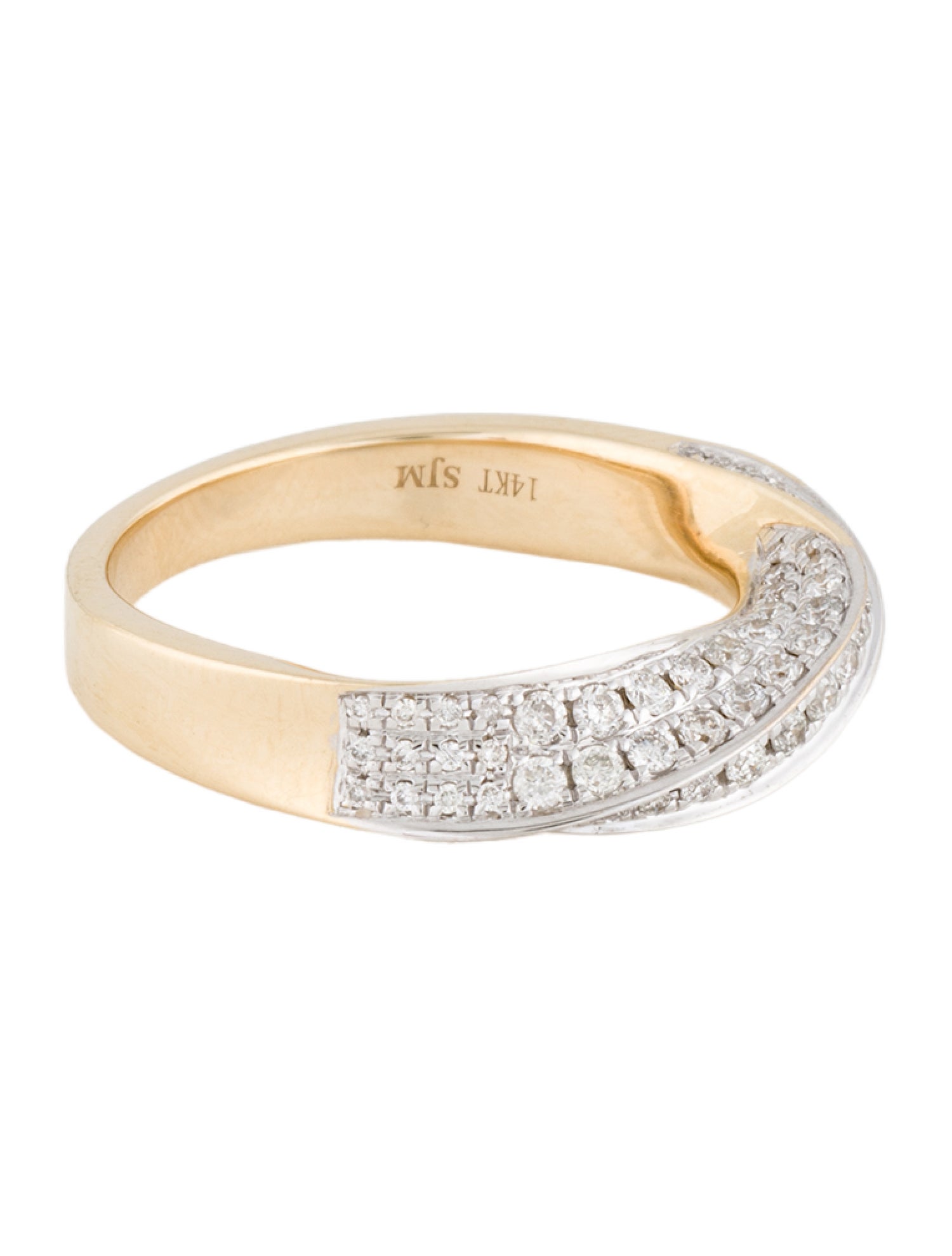 Ring 14K Diamond Twist Band