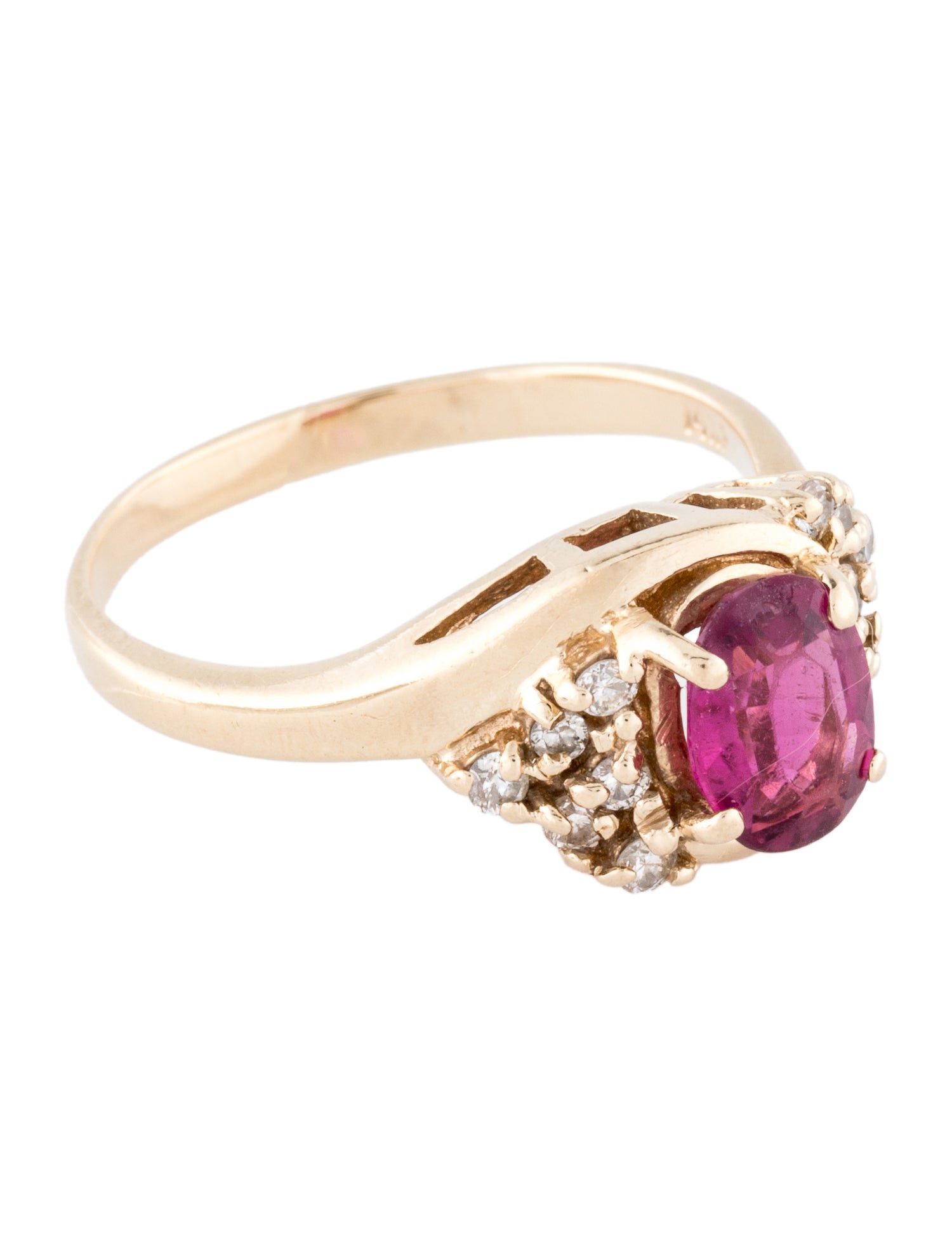 Ring 14K Tourmaline & Diamond Cocktail Ring