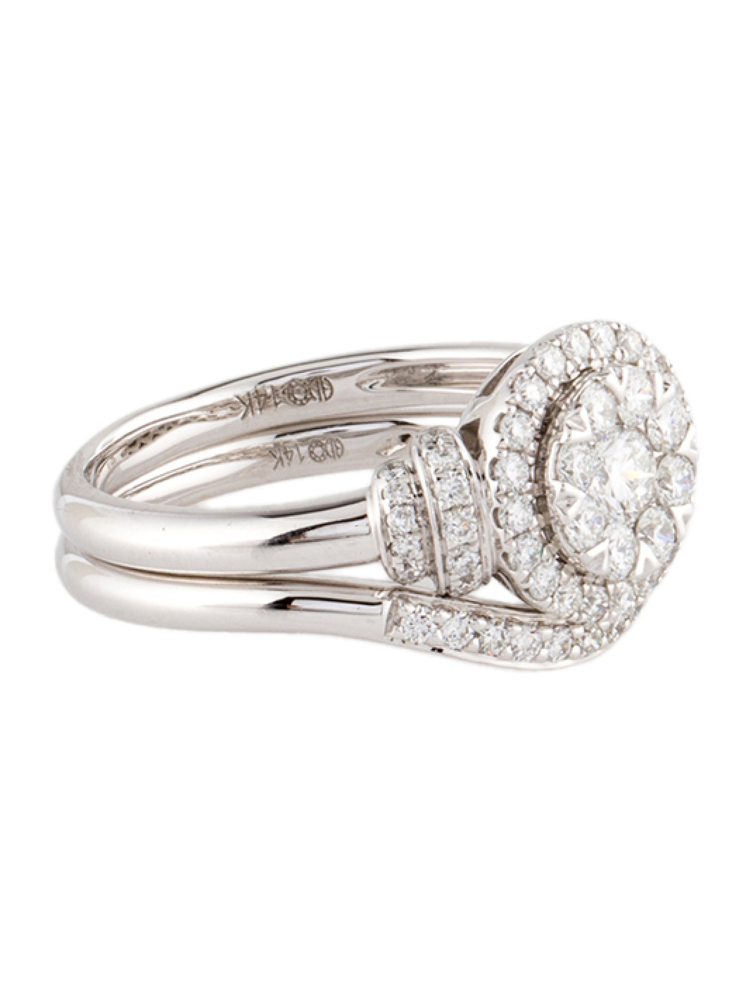 Ring 14K Diamond Wedding Ring Set