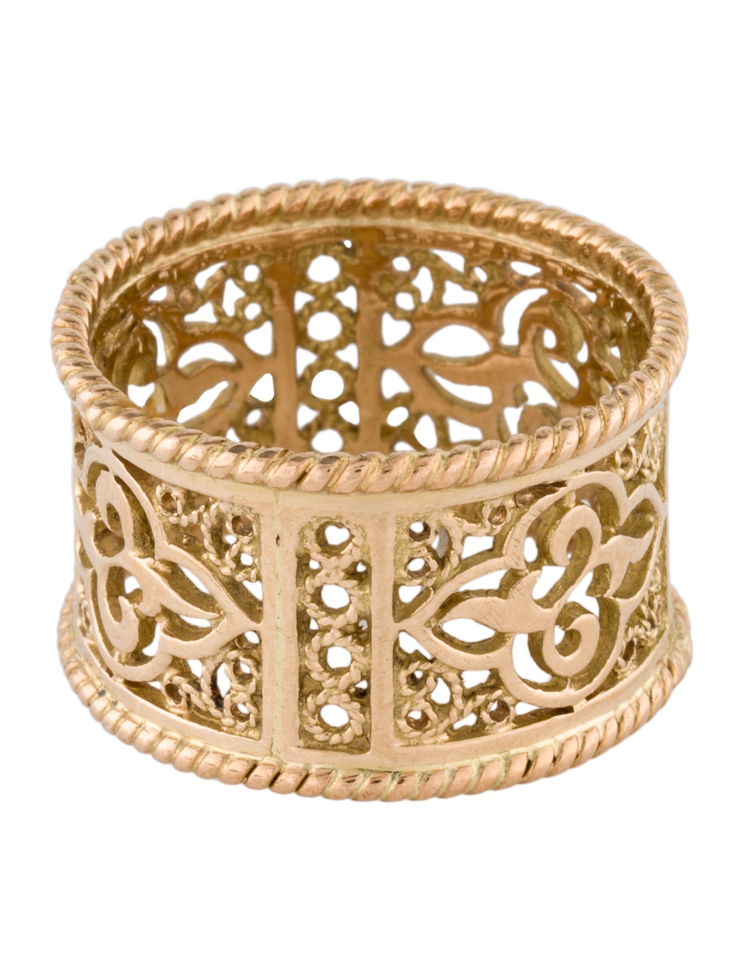Ring 18K Filigree Wide Band