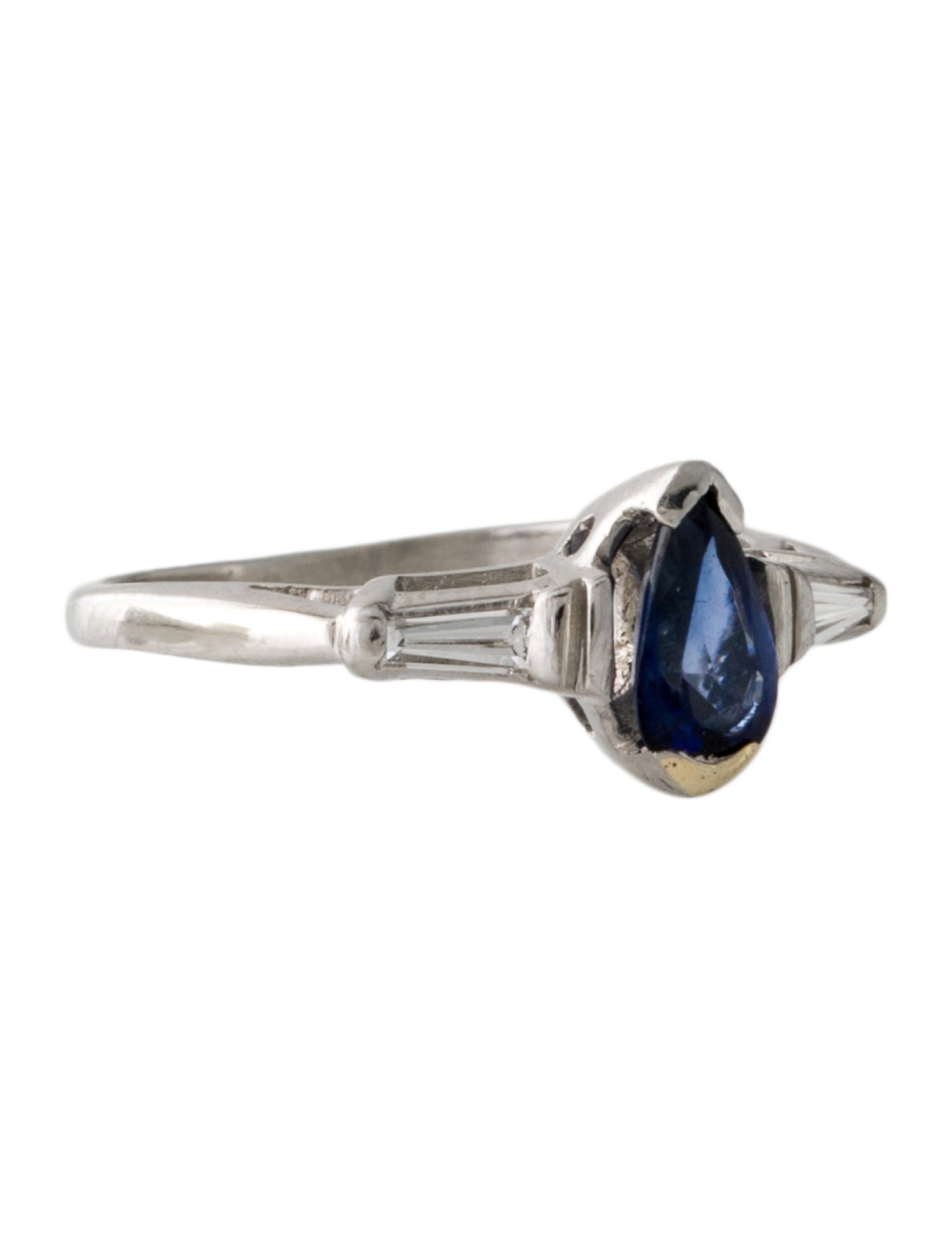 Ring Platinum Sapphire & Diamond Three-Stone Ring