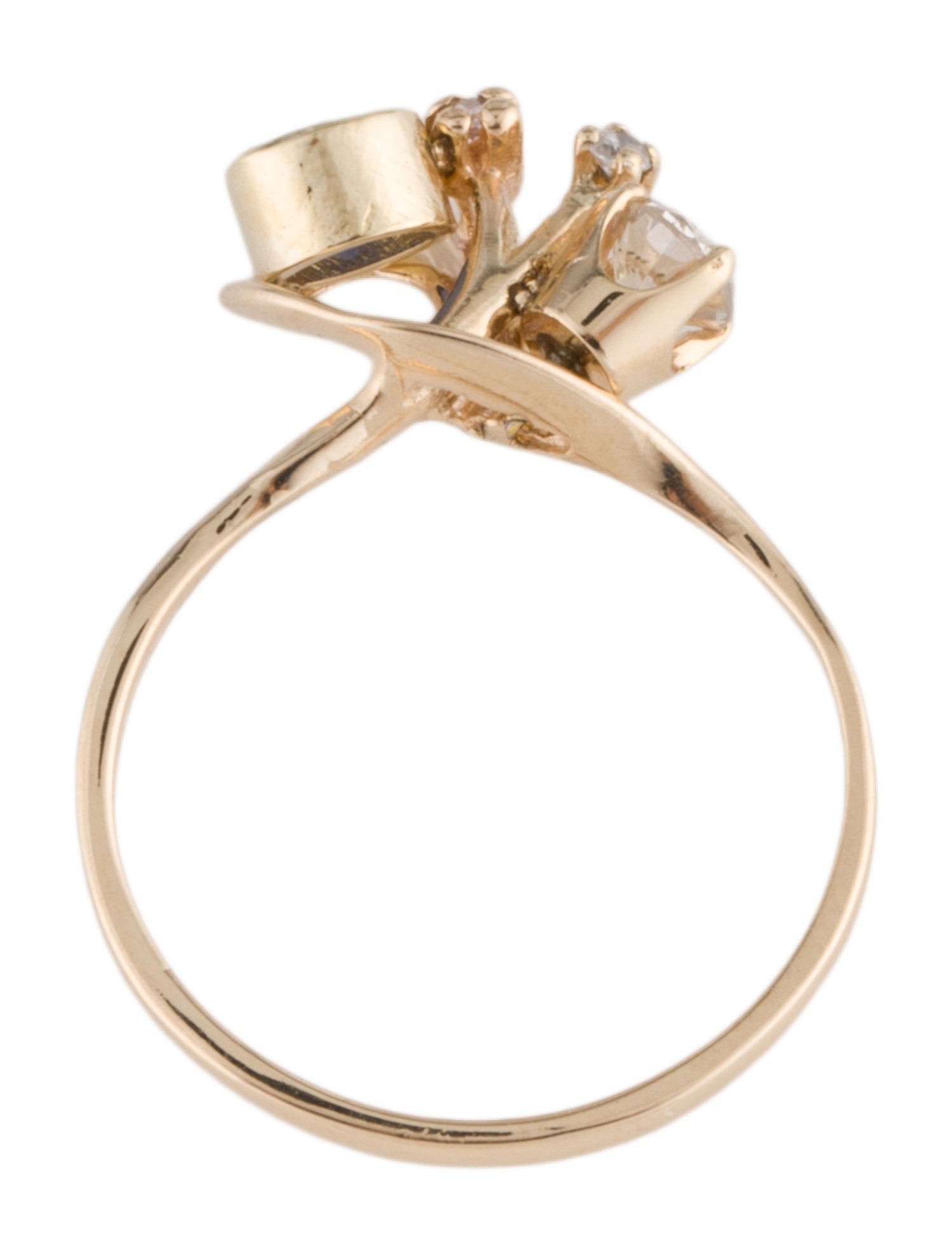 Ring 14K Sapphire & Diamond Cocktail Ring