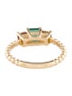 Ring 14K Emerald & Zircon Cocktail Ring