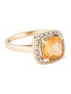 Ring 14K 2.07ct Citrine & Diamond Cocktail Ring