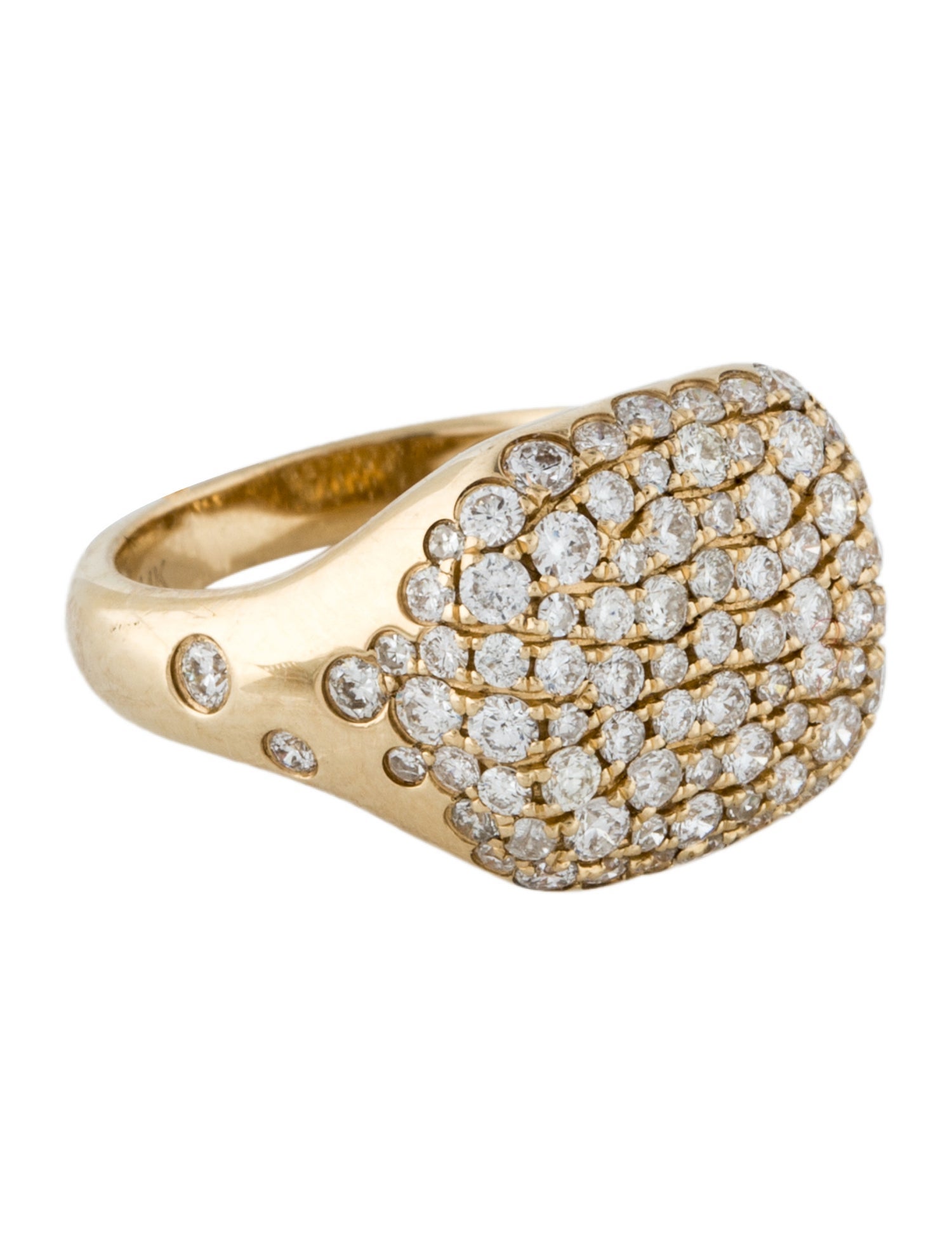 Ring 14K 1.13ctw Diamond Square Cocktail Ring