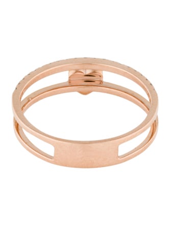 Ring 14K Diamond Double Row Heart Band