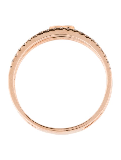 Ring 14K Diamond Double Row Heart Band