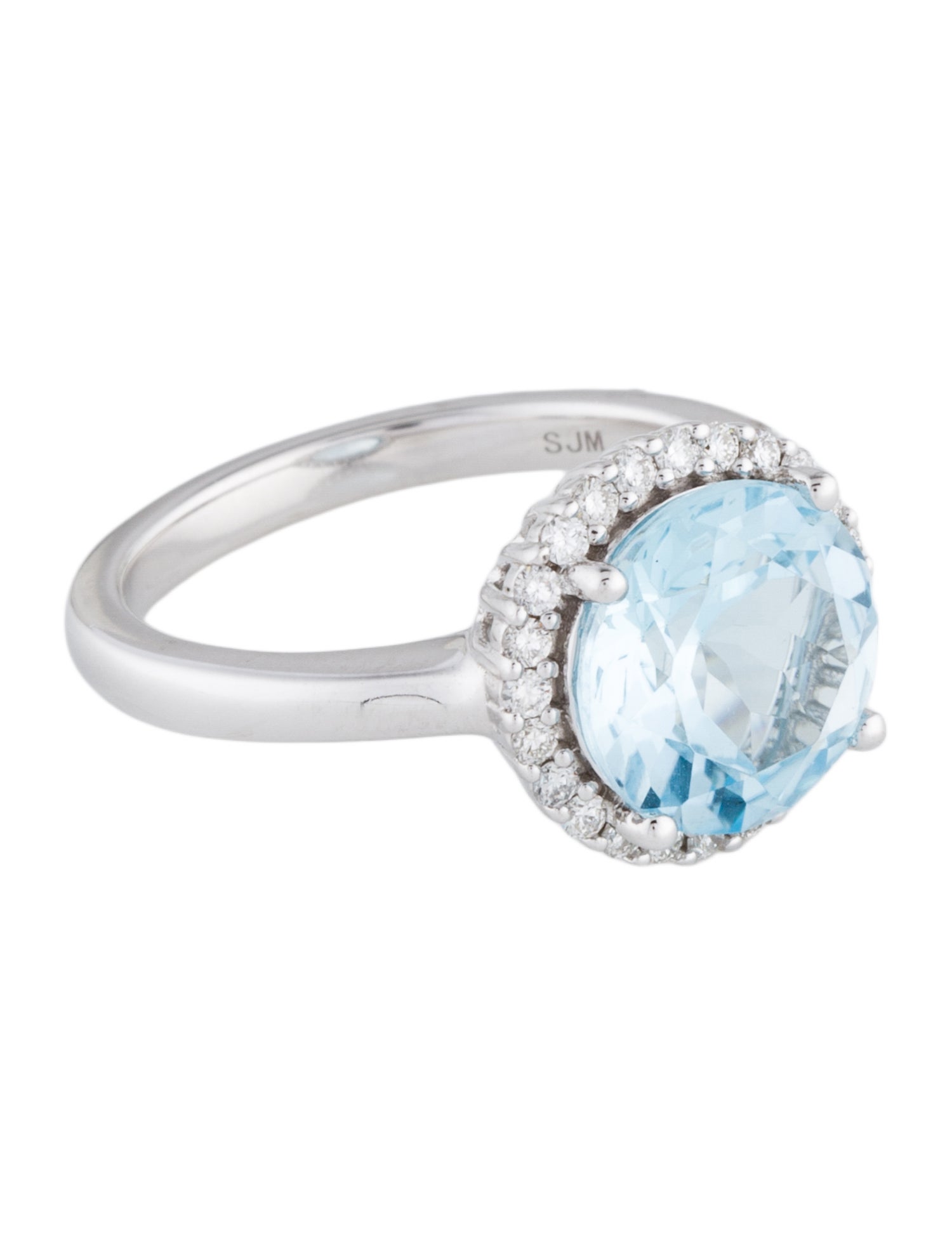 Ring 14K 3.53ct Topaz & Diamond Cocktail Ring