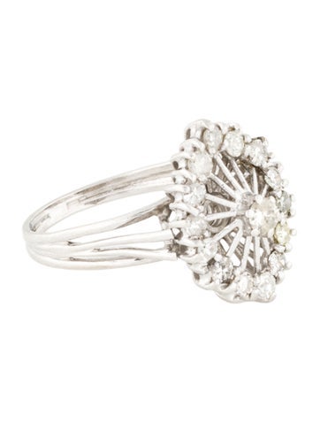 Ring Cocktail 18K 1.05ctw Diamond 7.5