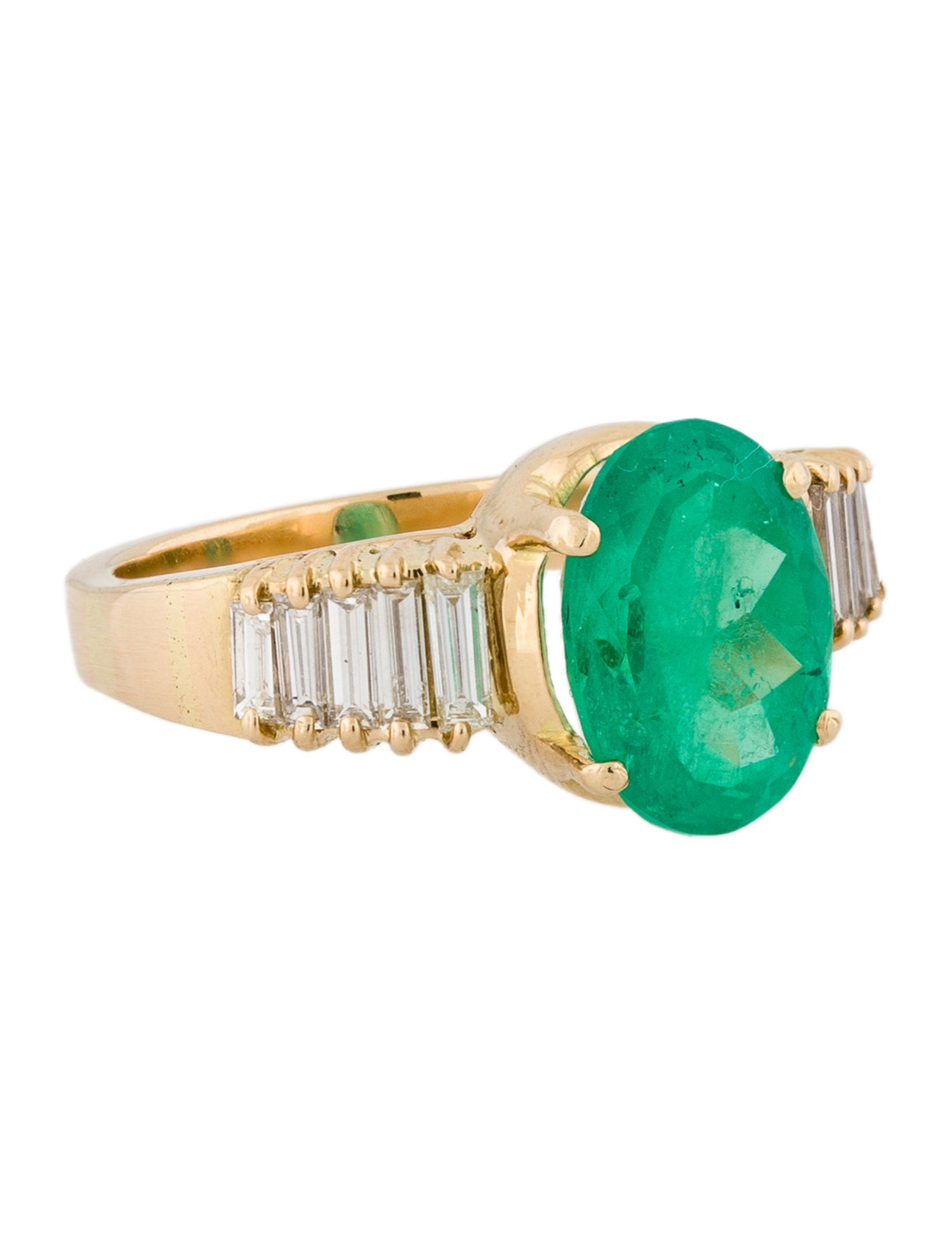 Ring 18K 3.71ct Emerald & Diamond Ring