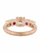 Ring 14K Diamond & Ruby Five-Stone Ring