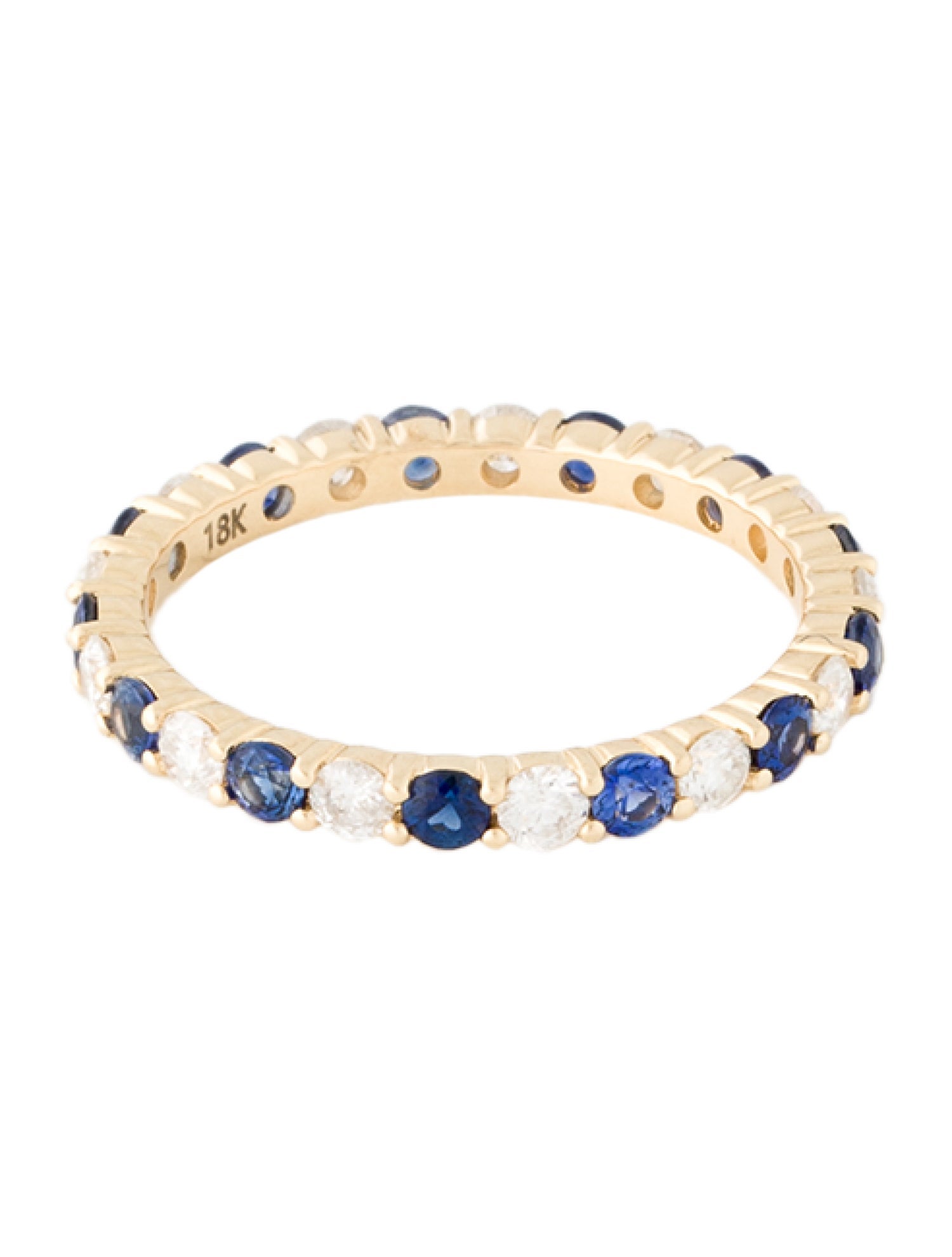 Ring 18K Sapphire & Diamond Eternity Band