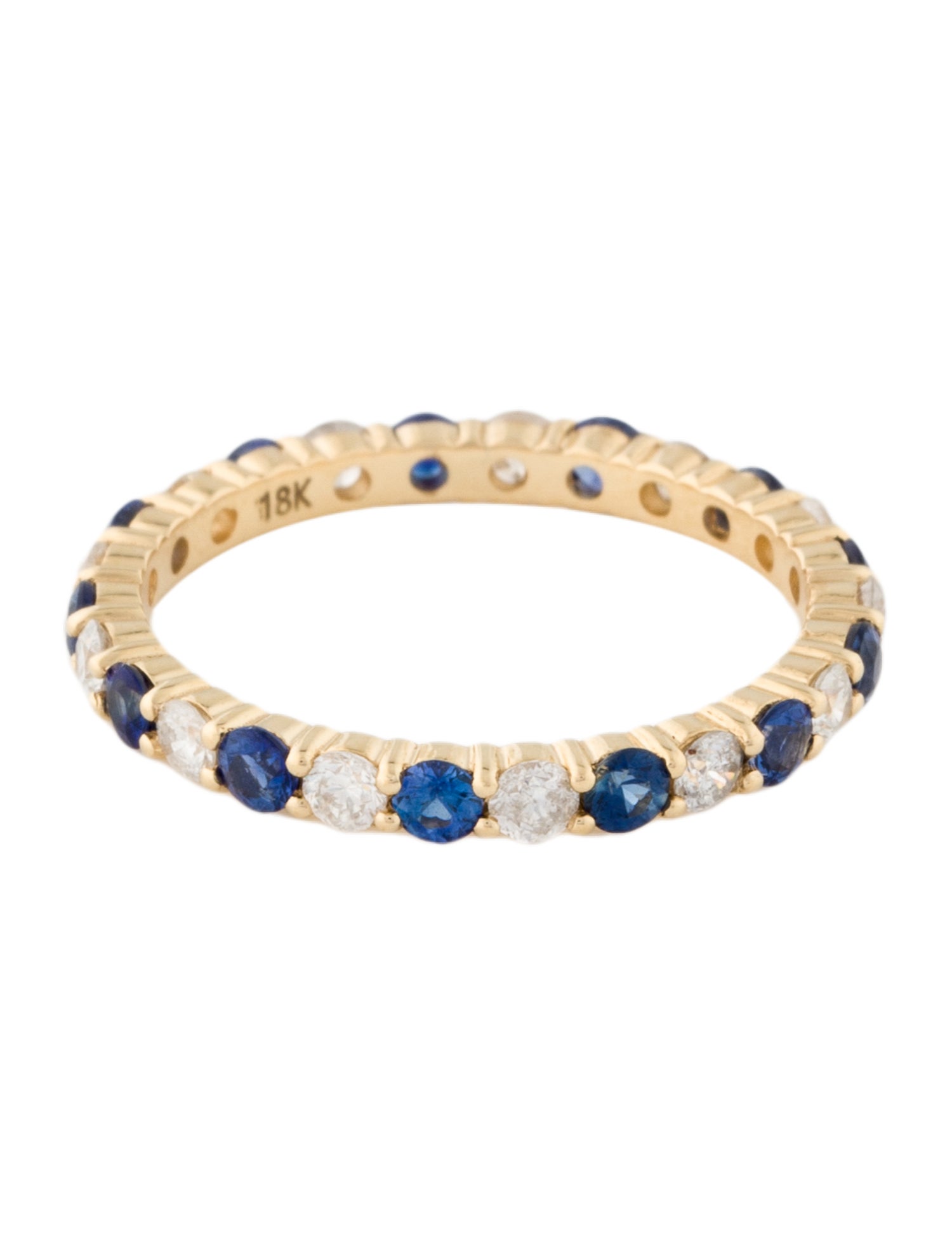 Ring 18K Sapphire & Diamond Eternity Band