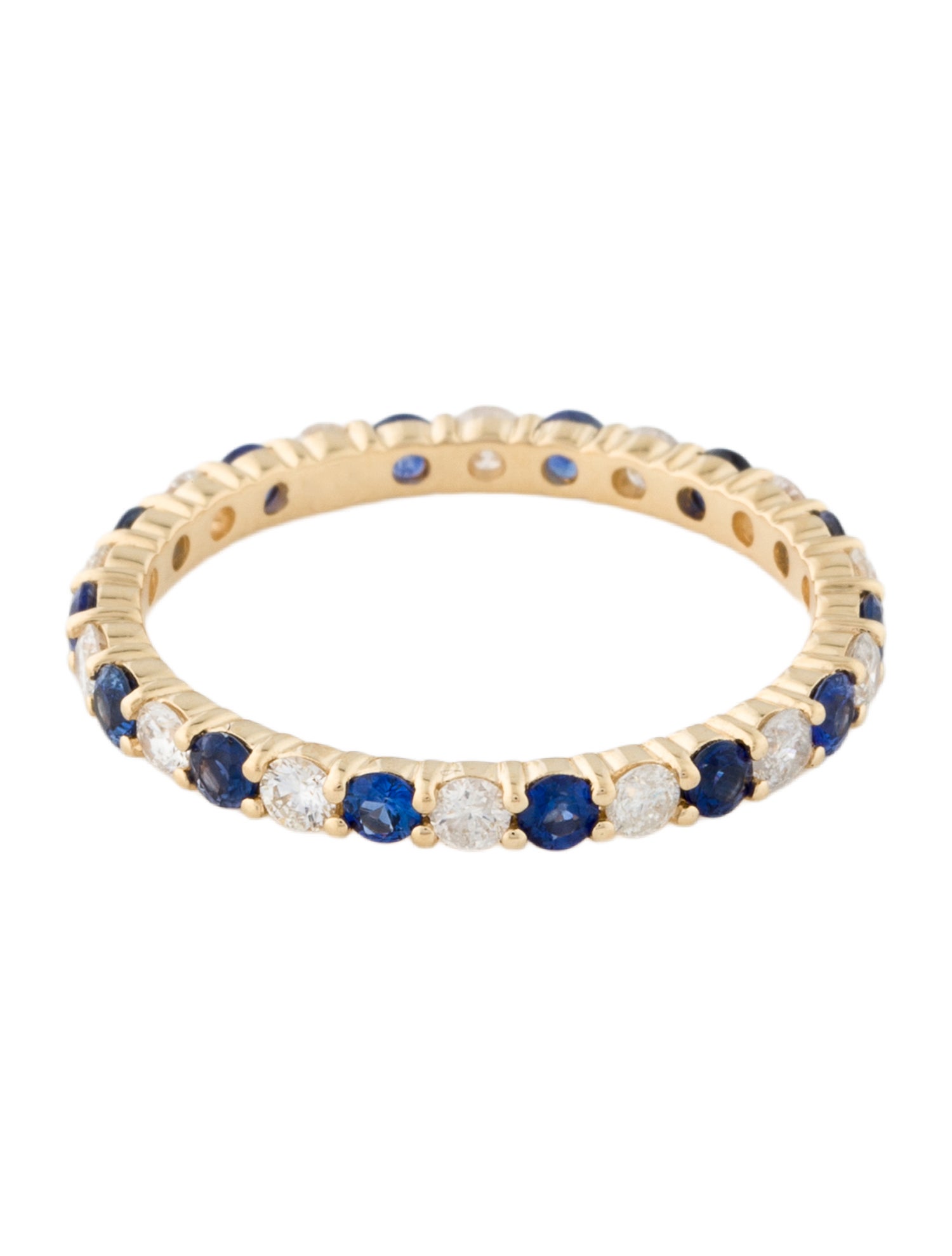 Ring 18K Sapphire & Diamond Eternity Band