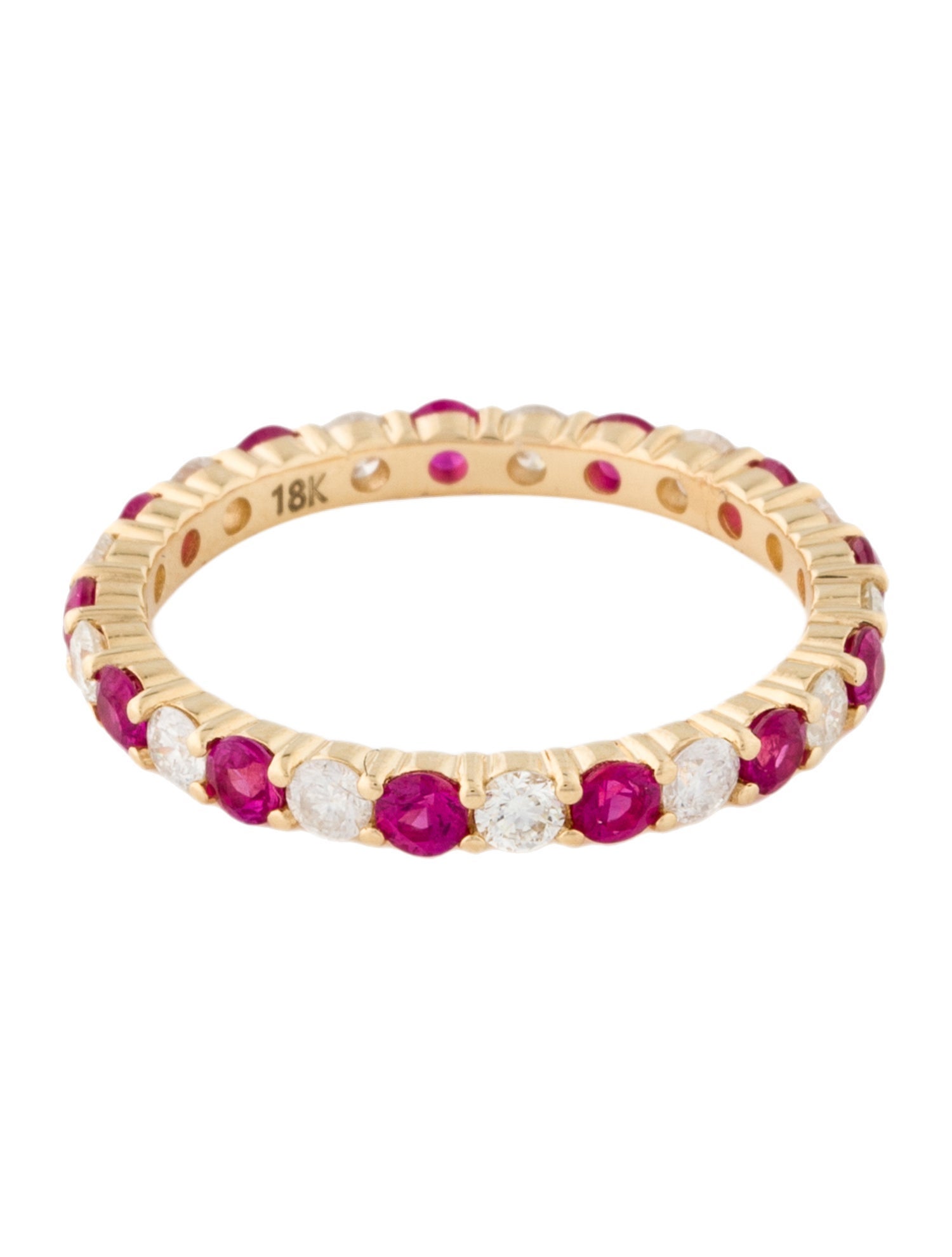 Ring 18K Ruby & Diamond Eternity Band