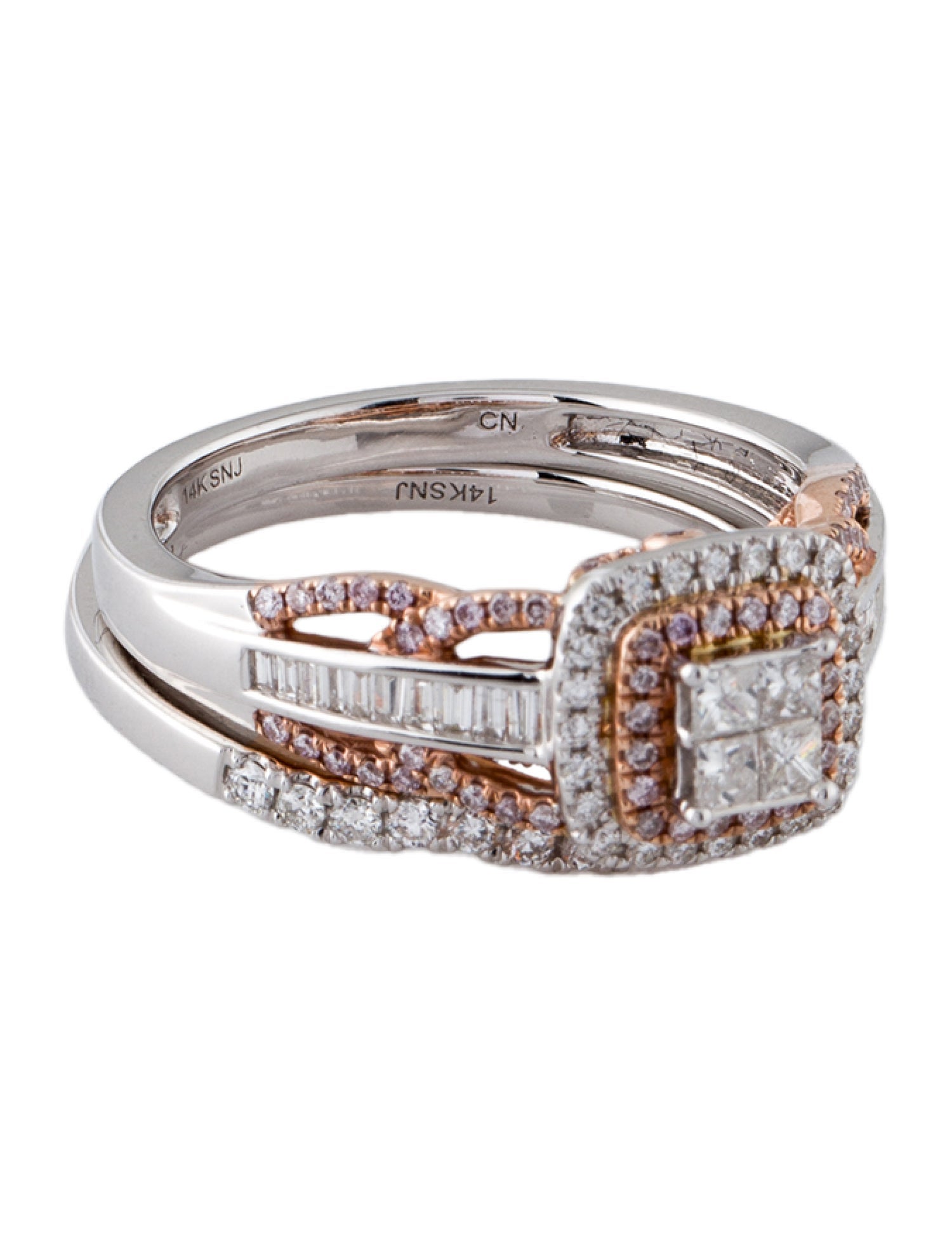 Ring 14K Diamond Wedding Set