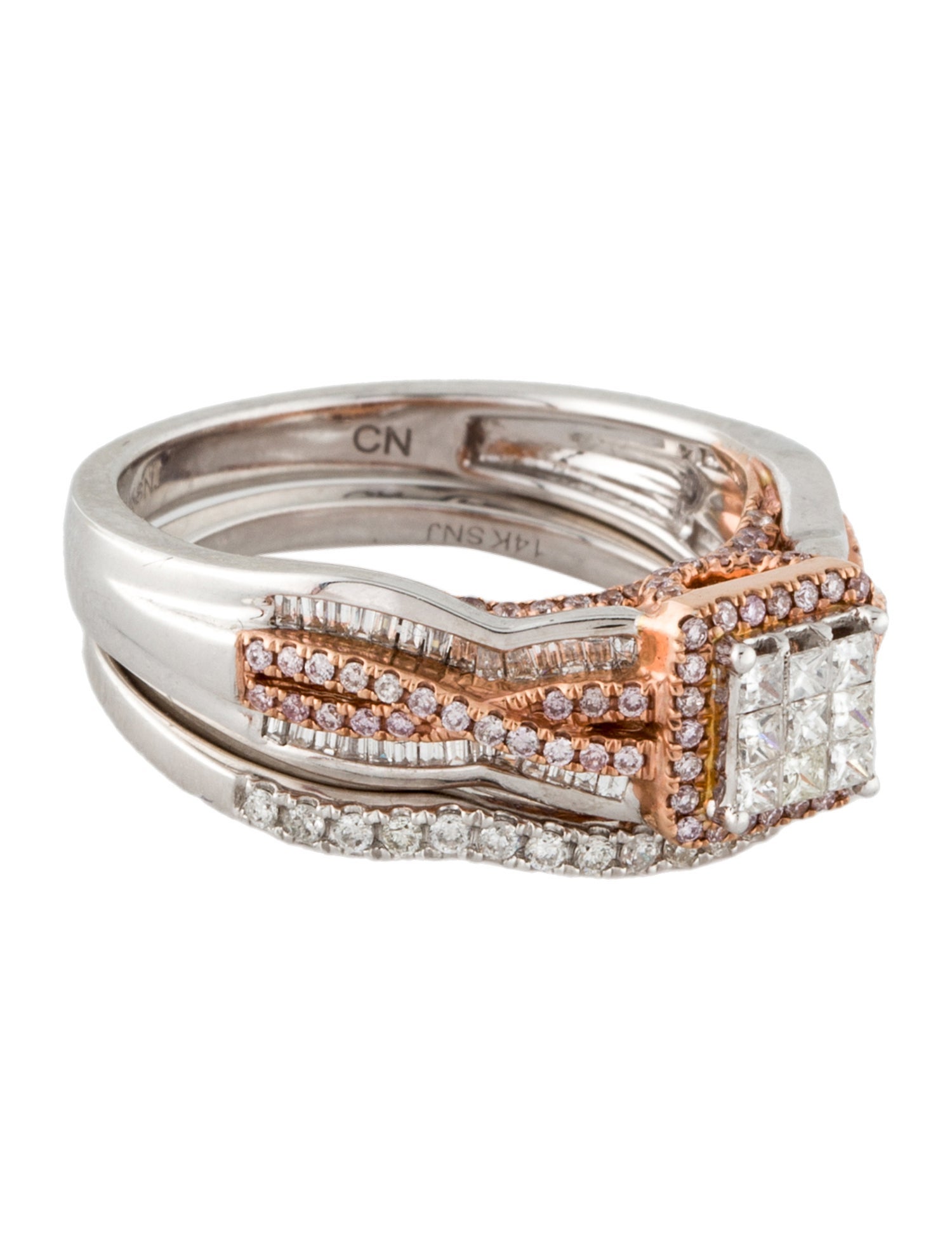 Ring s 14K Diamond Wedding Set