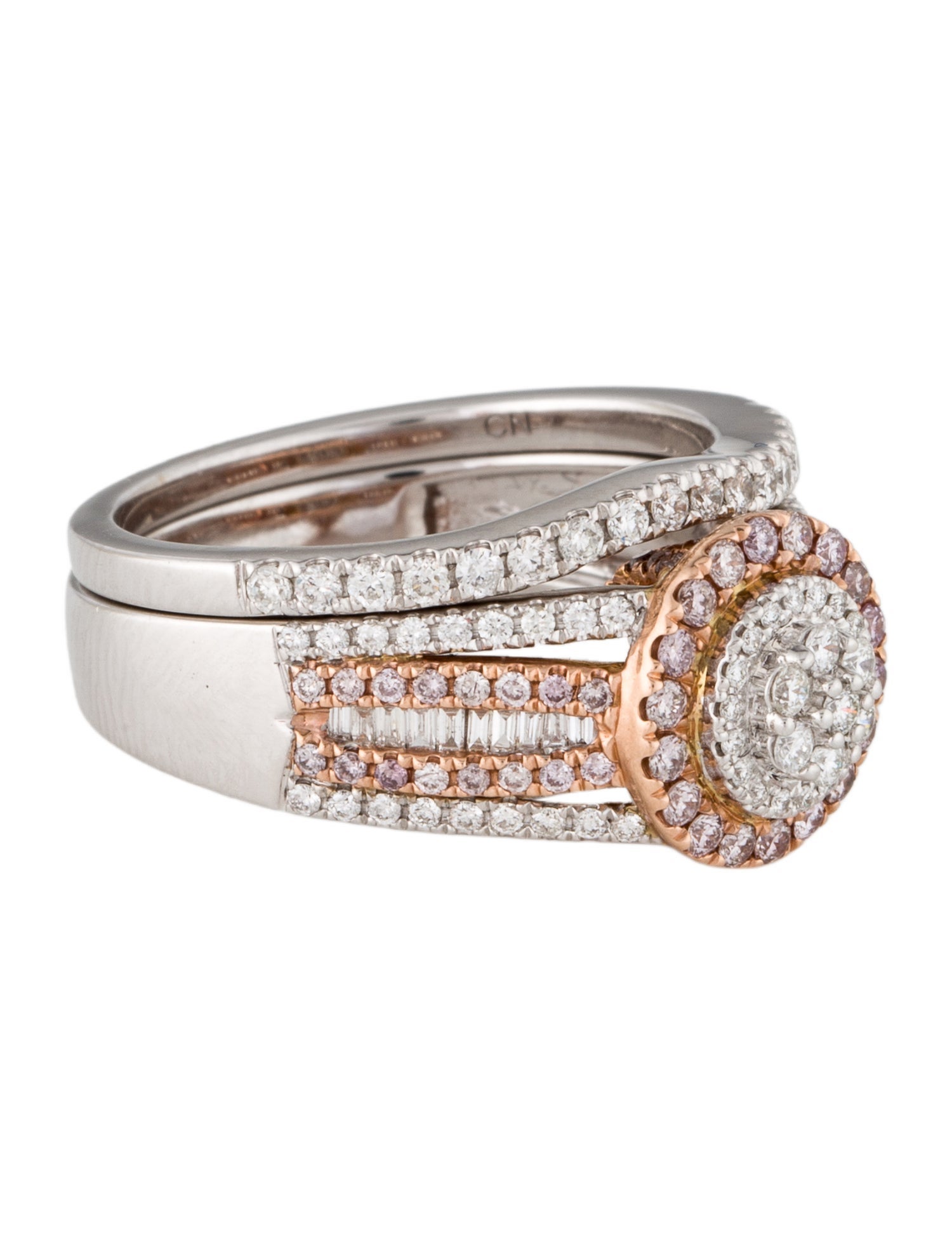 Ring 14K Two-Tone Diamond Wedding Set